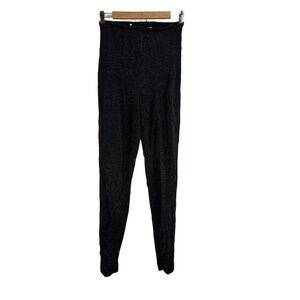 Ann Tjian for Kenar Womens Medium Leggings Black Sparkly Elastic Rayon 80s Vtg